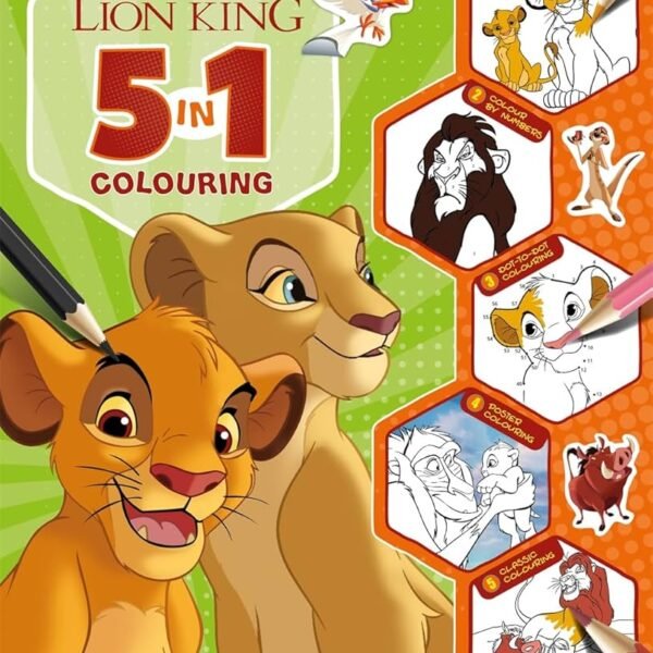 DISNEY LION KING  5 IN 1 COLOURING