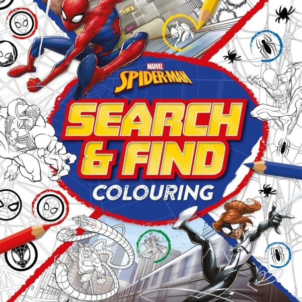 SPIDER-MAN SEARCH AND FIND COLOURING